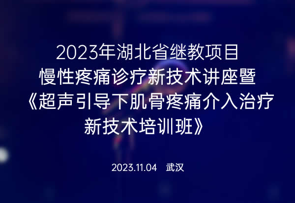 慢性疼痛诊疗新技术讲座暨《超声引导下肌骨疼痛介入治疗新技术培训班》